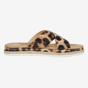 Vince Camuto Rickert Slide Sandals Leopard Print